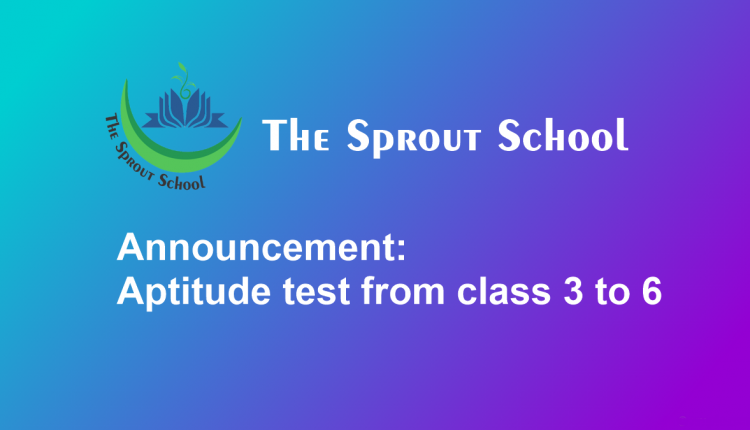 aptitude test from class three to six